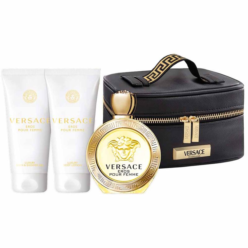 Coffret Versace Eros Pour Femme Perfume Feminino EDT Shower Gel